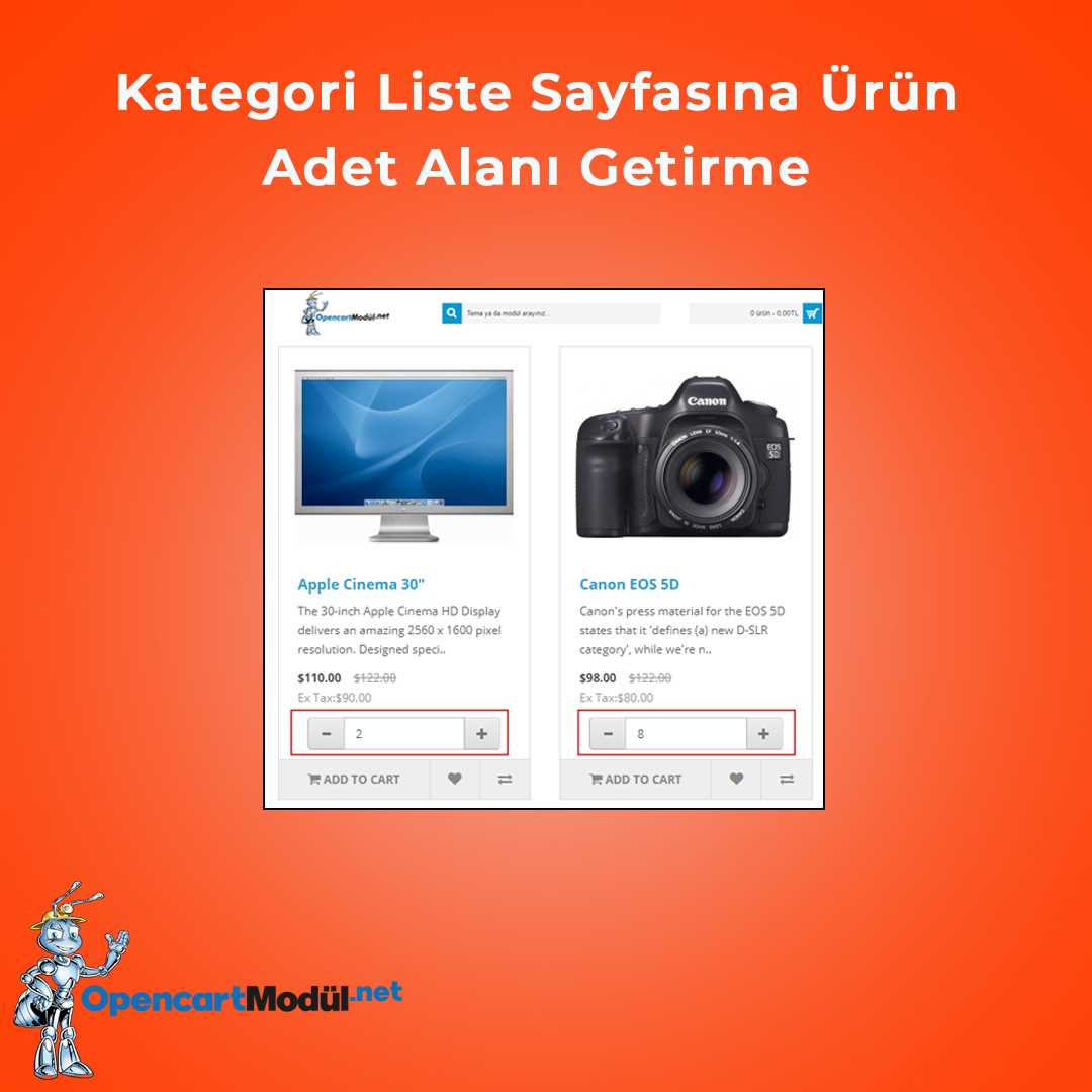 Opencart Kategori Liste Sayfasına Ürün Adet Alanı Getirme