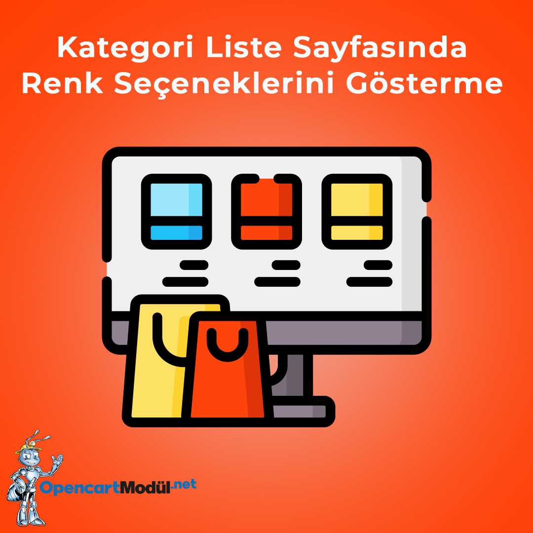 Kategori Liste Sayfasında Renk Seçeneklerini Gösterme