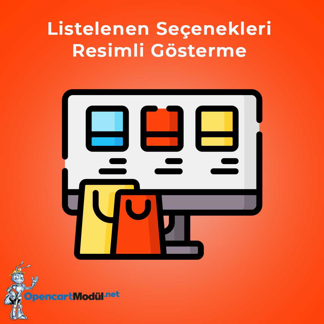 Opencart Listelenen Seçenekleri Resimli Gösterme