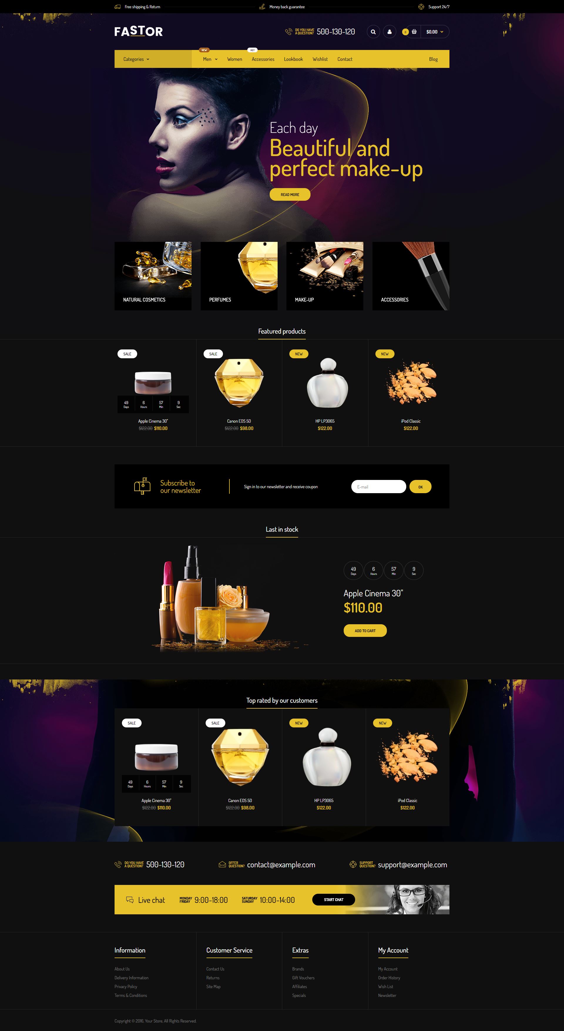 Fastor - Opencart Kozmetik Teması