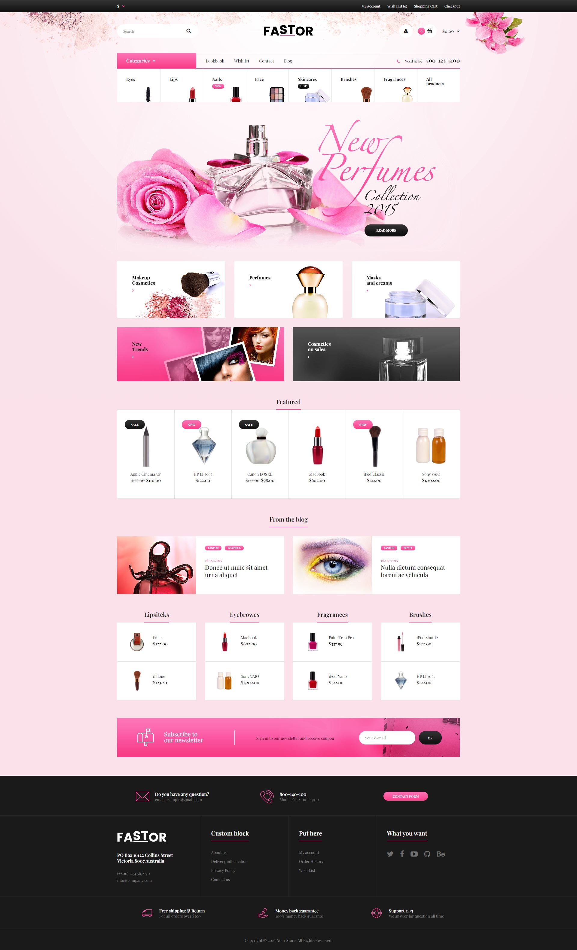 Fastor - Opencart Kozmetik Teması
