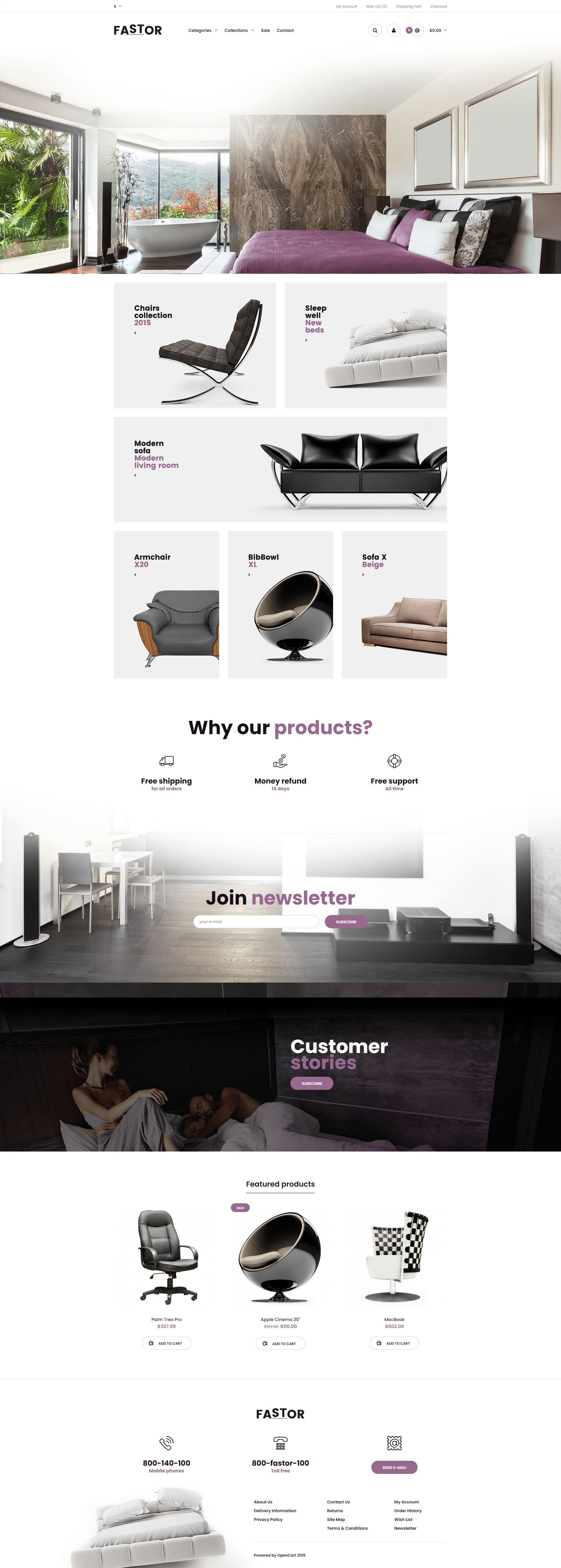 Fastor - Opencart Mobilya Teması