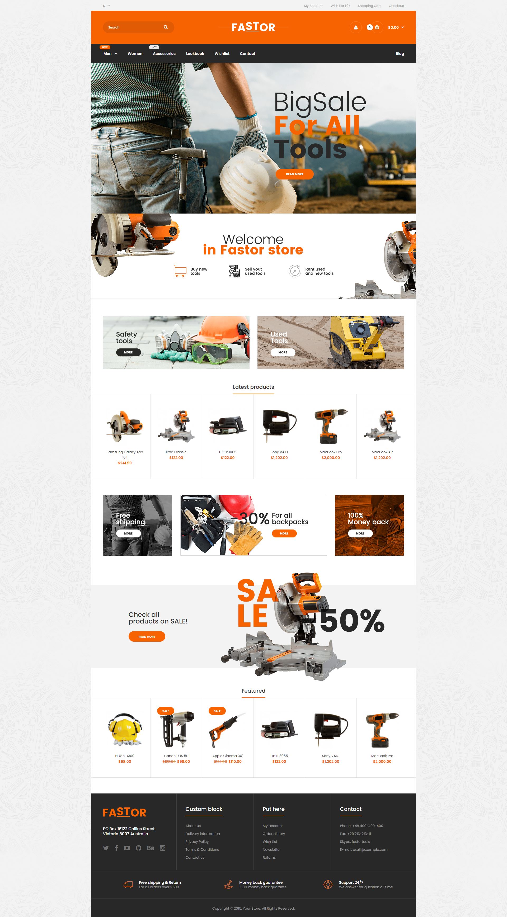Fastor - Opencart Hırdavat Teması