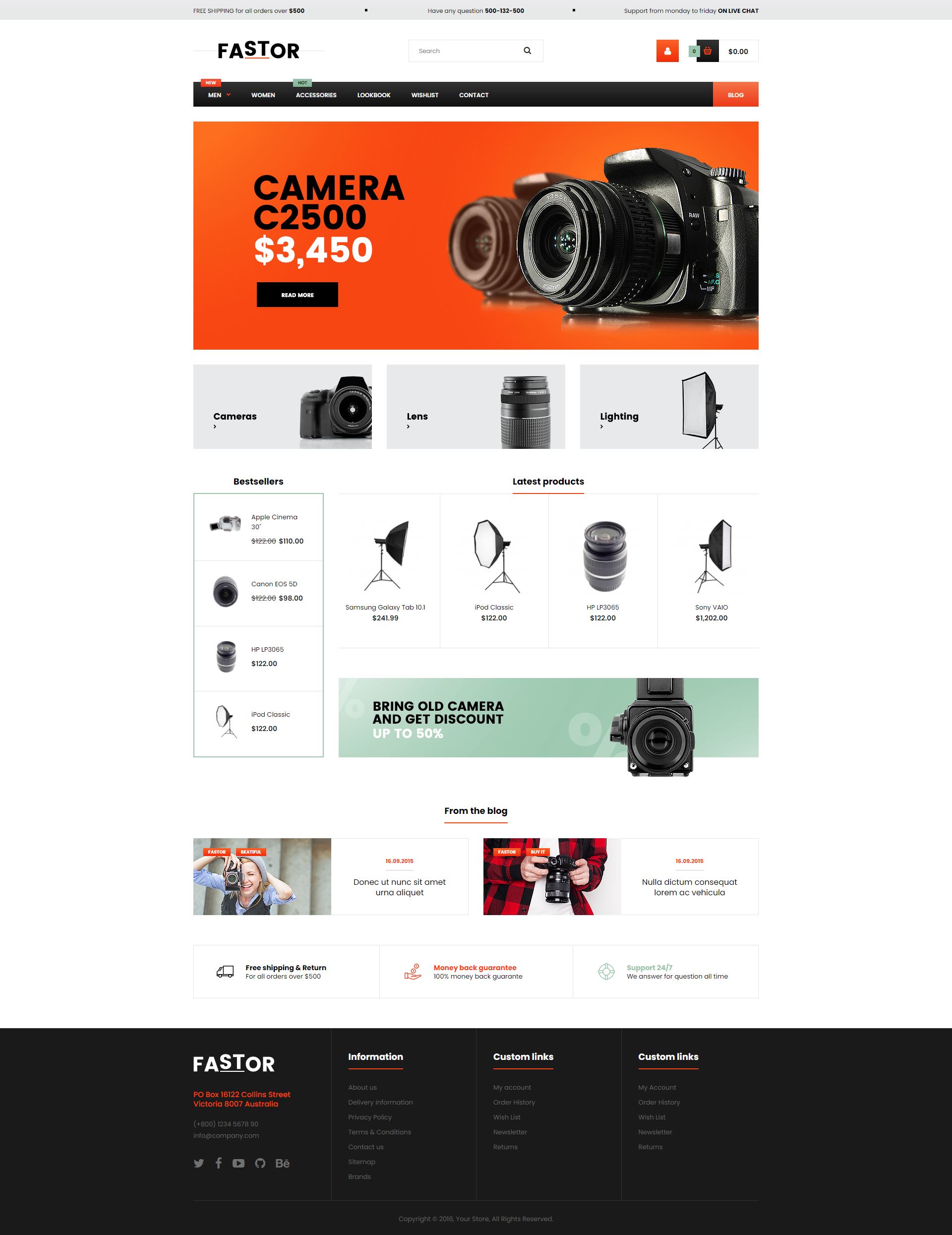 Fastor - Opencart Elektronik Satış Teması