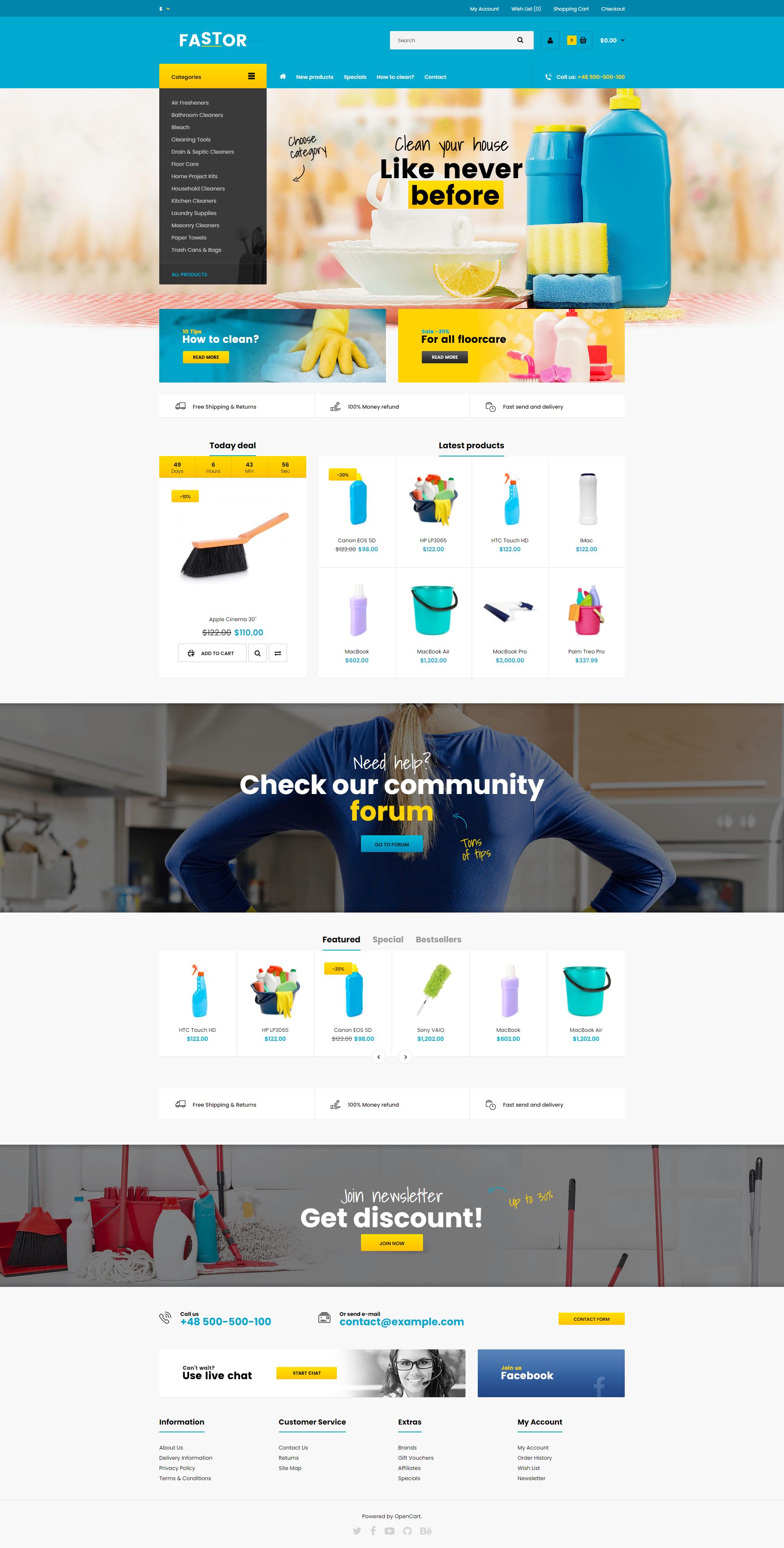 Fastor - Opencart Elektronik Satış Teması
