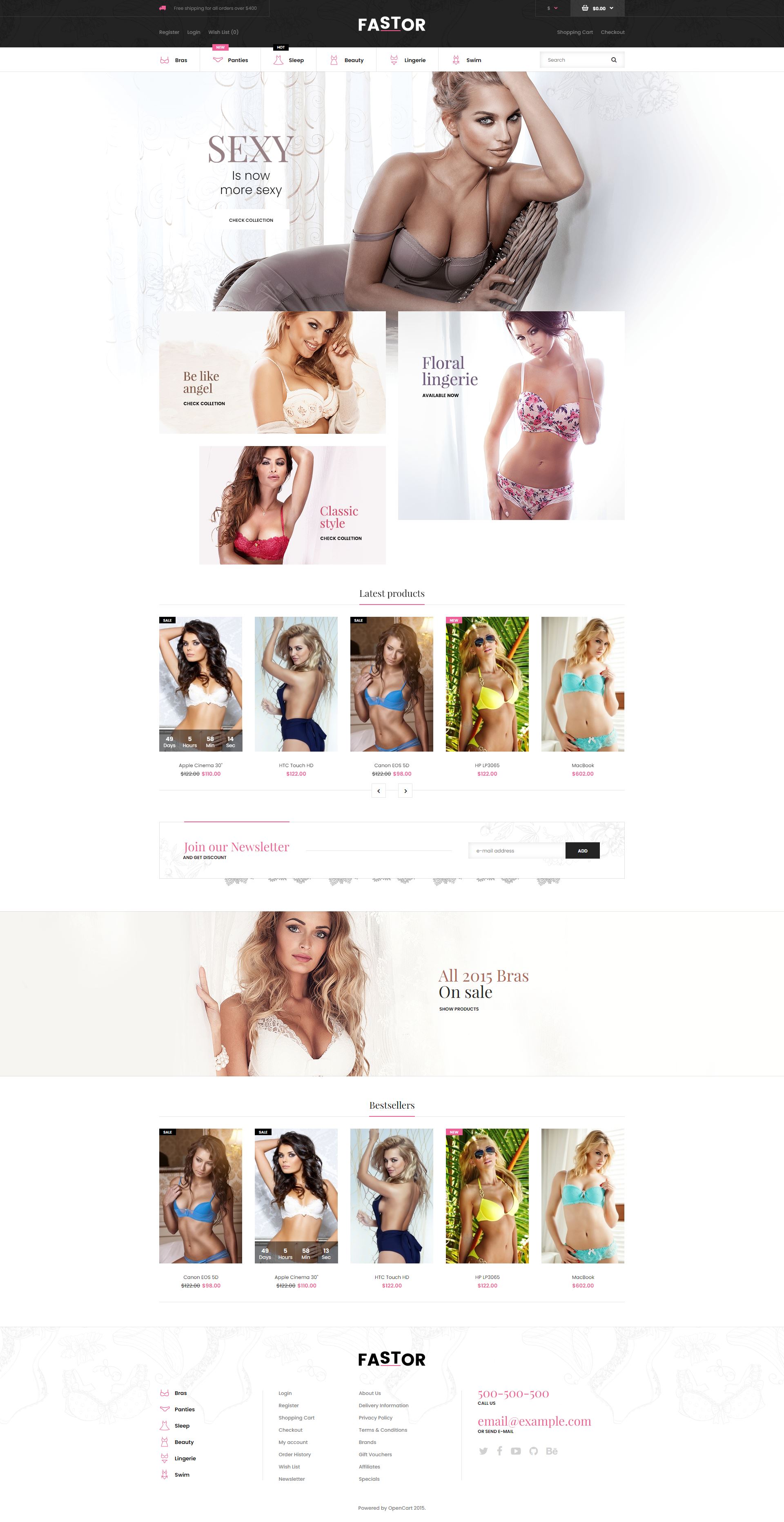 Fastor - Opencart İç Giyim Teması