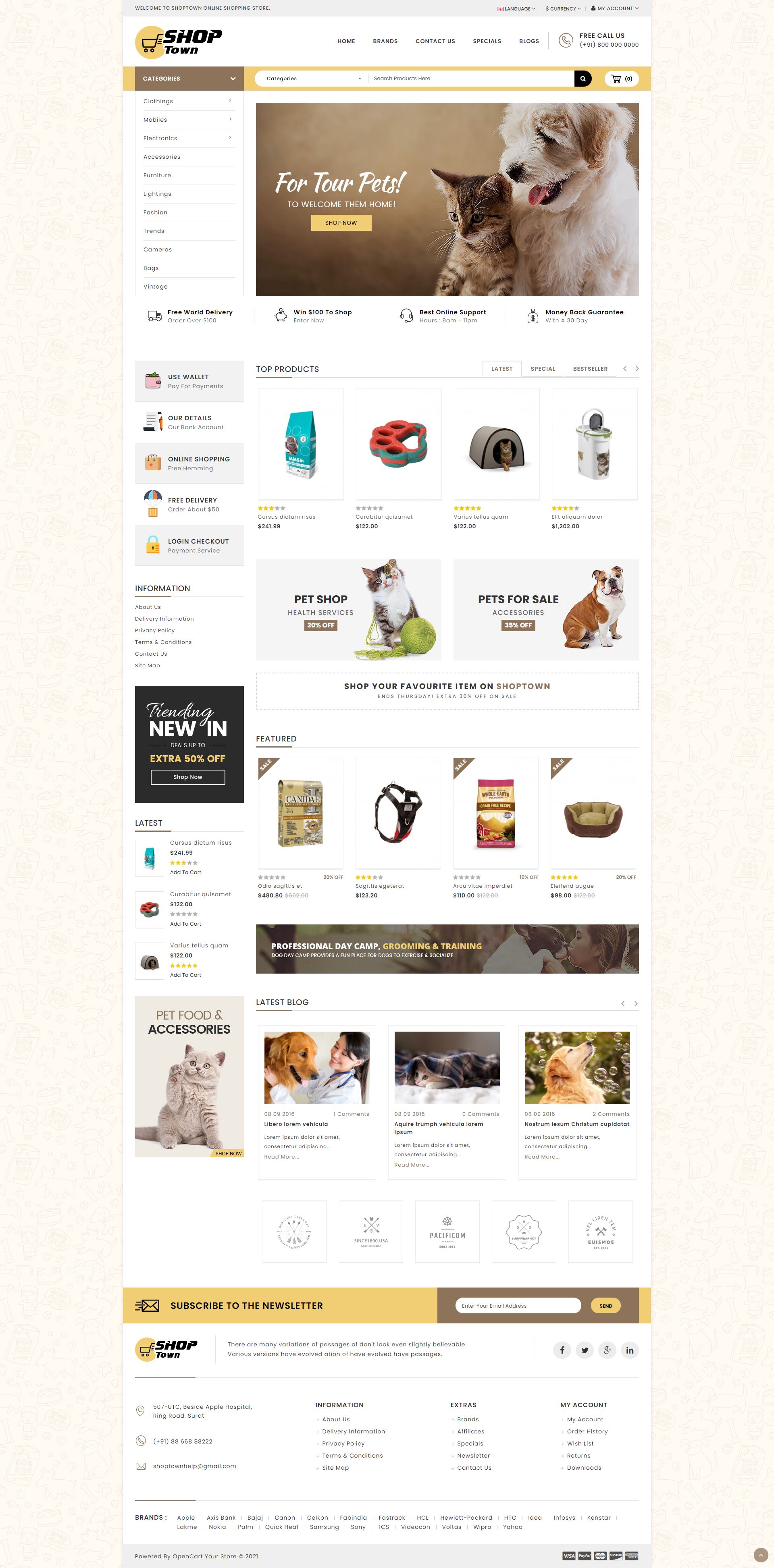 Shop Town - Opencart PerShop Teması